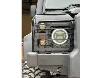 Online Kaufen Land Rover Defender aluminium koplampbeschermingsset