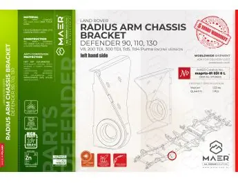 Defender 90, 110, 130 All engines LH Radius Arm Chassis Bracket Rabatt