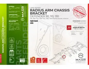 Heißes Angebot Defender 90, 110, 130 All engines RH Radius Arm Chassis Bracket