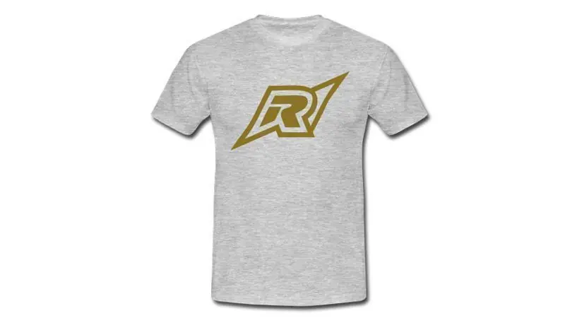 T-Shirt Radical Racing Hellgraues Shirt, goldenes Logo, verschiedene Größen Top-Angebot