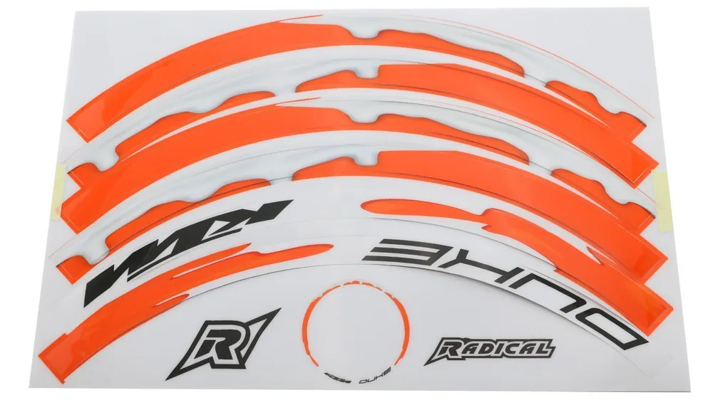 Felgenrandaufkleber Radical Racing "Melting Chocolate" Licensed by KTM KTM Duke 125 / 200 / 390, 17" alle Bj. Versand Am Gleichen Tag