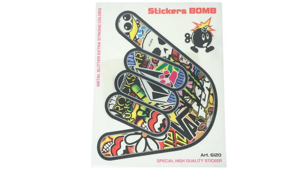 Solange Der Vorrat Reicht Stickerbomb Sticker Hang-Loose Shaka, Aufklebergröße 10x12cm