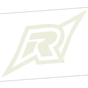 Transferaufkleber Radical Racing "R" weiß, verschiedene Größen Preiswert