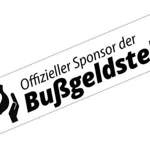 Solange Der Vorrat Reicht Aufkleber "Offizieller Sponsor Bußgeldstelle" Stickergröße 105mm x 35mm