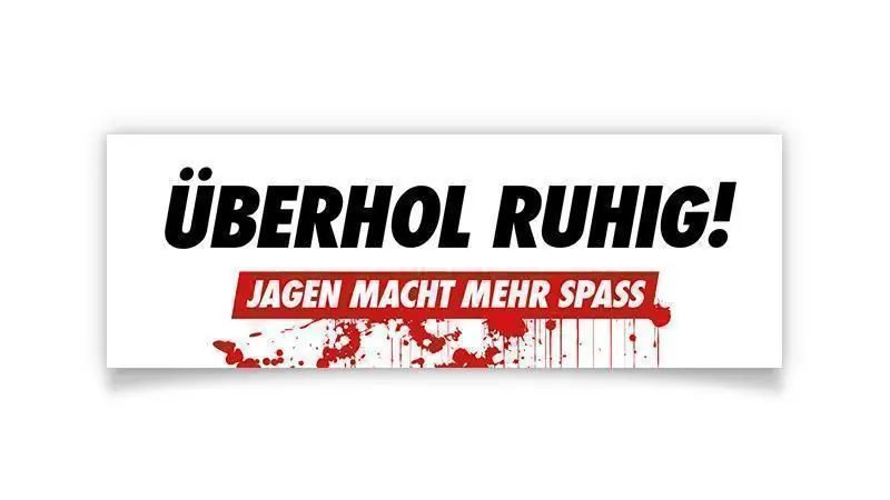 Aufkleber "Überhol ruhig!..." Stickergröße 150mm x 34mm Must-Have