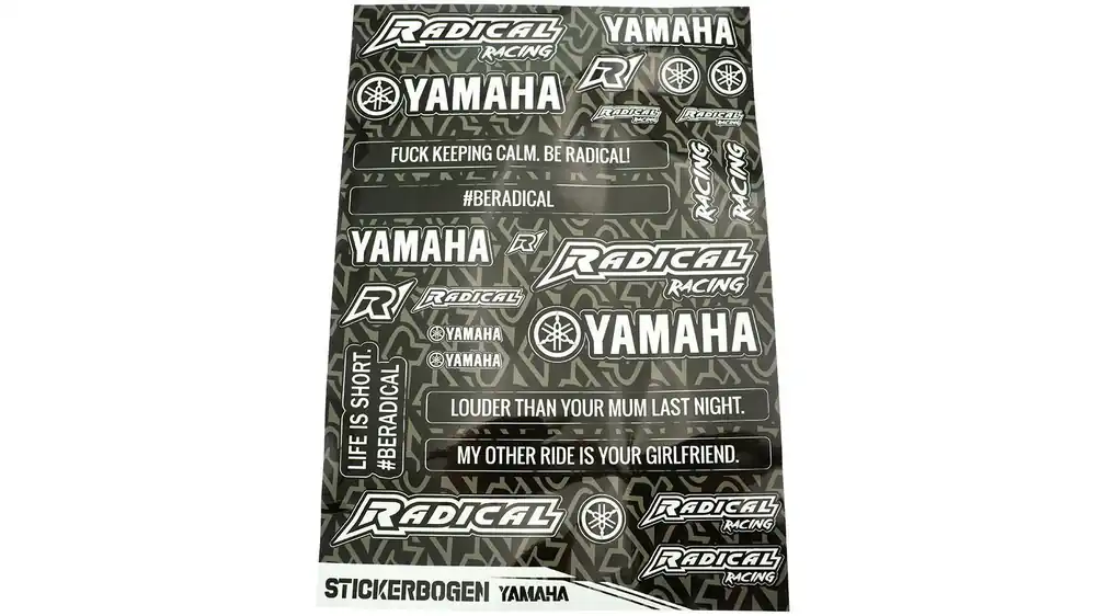Schnäppchen Aufkleberset Radical Racing Yamaha, DIN A3