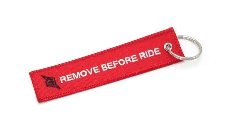 Schlüsselanhänger Radical Racing Motiv "Remove before ride" Beliebt