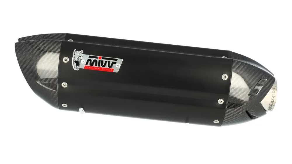 Auspuffanlage MIVV Suono Black Line Yamaha MT/YZF-R 125 Bj. 14-19, mit EG-BE Echt