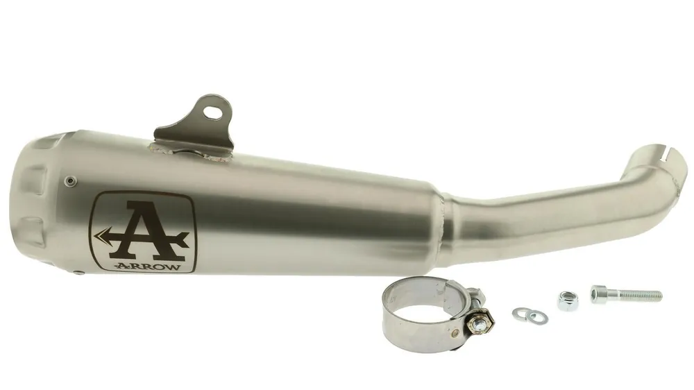 Geprüft Slip- On Endschalldämpfer Arrow Pro Race Nichcrom KTM Duke ab Bj. 21, mit EG-BE