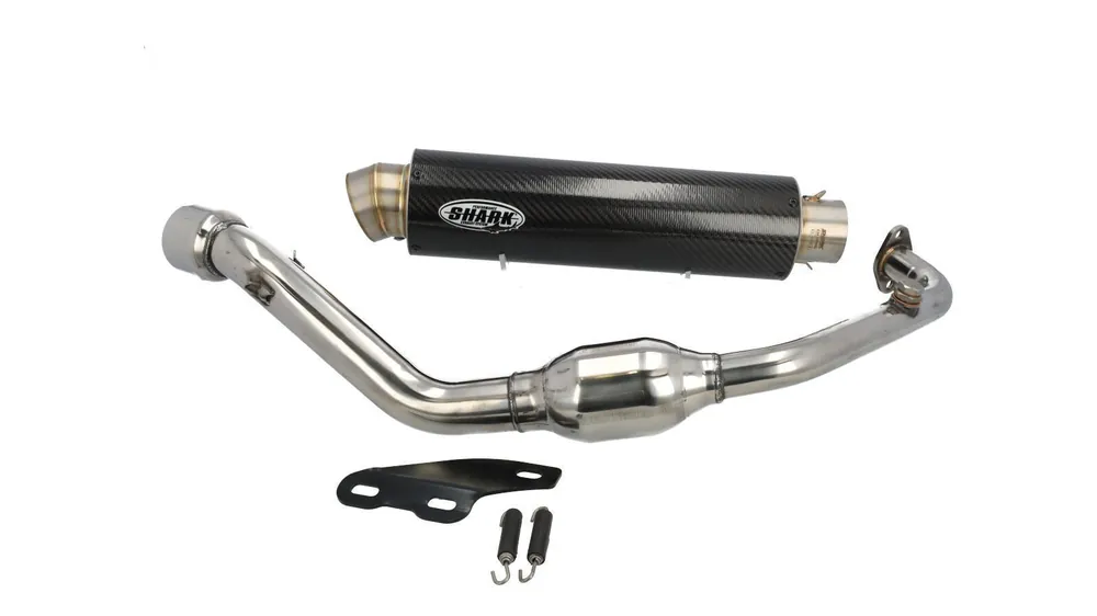 Angebot Auspuffanlage SHARK SRC 4 Yamaha YZF-R/MT 125 Bj. 21-24, Carbon, mit EG-BE und KAT