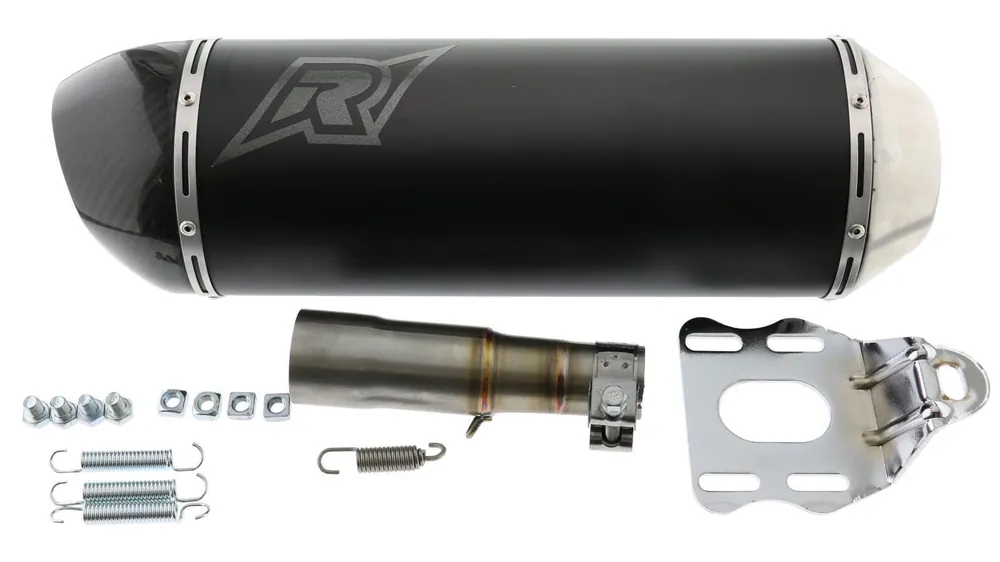 Slip- On Endschalldämpfer Radical Racing Half- Carbon Aprilia RX/SX 125 Bj. 21-24 (Euro5), mit EG-BE Preisknaller