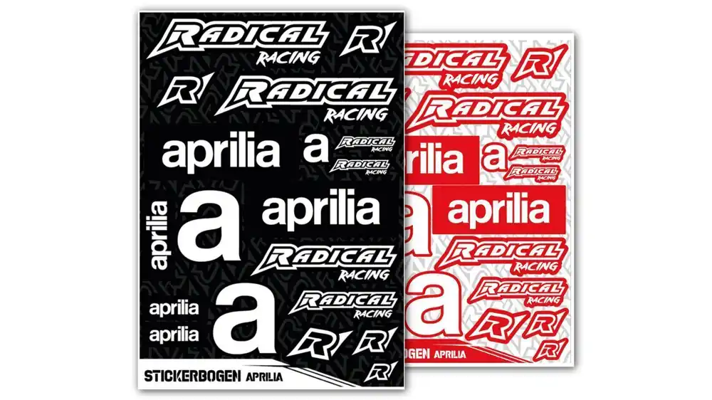 Jetzt Bestellen Aufkleberset Radical Racing Aprilia, verschiedene Farben