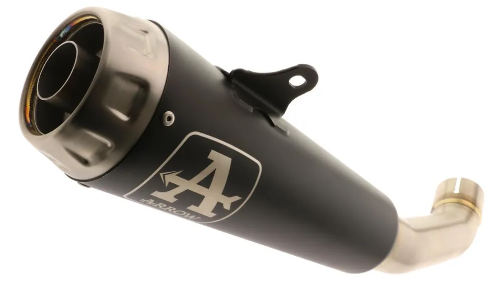 Highlight Slip-On Endschalldämpfer Arrow Pro Race Husqvarna Svartpilen / Vitpilen 125 Bj. 21, Black Line Nichchrom, mit EG-BE