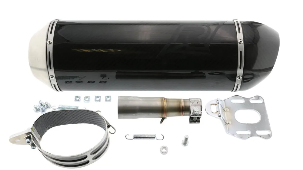 Solange Der Vorrat Reicht Slip- On Endschalldämpfer Radical Racing Full- Carbon Aprilia RX/SX 125 ab Bj. 18, mit EG-BE