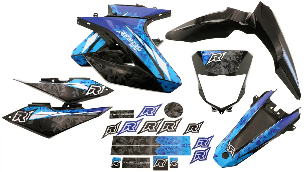 Schnäppchen Verkleidungs Kit & Dekor Radical Racing Yamaha WR 125 X/R, Blau Camouflage