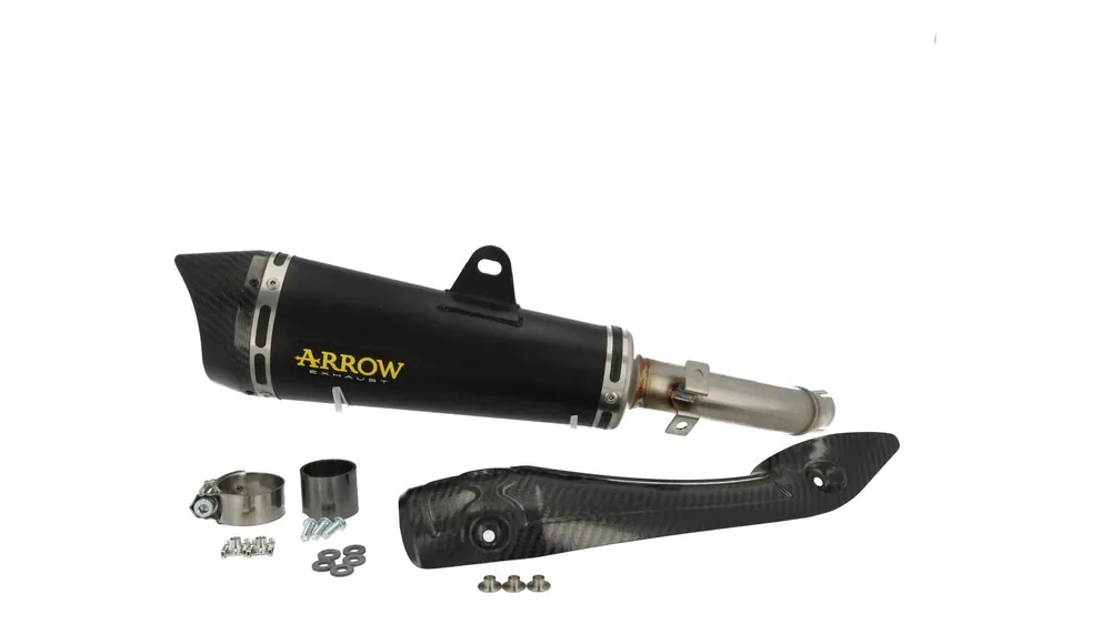 Slip- On Endschalldämpfer Arrow X-Kone Kawasaki Z/Ninja 125 ab Bj. 21, mit EG-BE, Dark-Version Direkt Vom Hersteller
