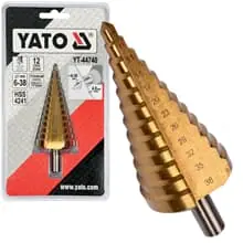 Neu YATO METALL STUFENBOHRER TITAN BESCHICHTET FRÄSER HSS SCHÄLBOHRER Ø6-38mm