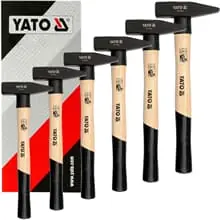 6x YATO FÄUSTEL SCHLOSSERHAMMER SCHLOSSER HAMMER 100g-600g HOLZSTIEL STIELSCHUTZ Sonderangebot
