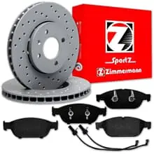 Zimmermann SPORT BREMSSCHEIBEN 356mm + BELÄGE VORNE passend für AUDI A6 A7 4G C7 Geprüft