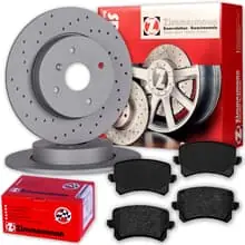 ZIMMERMANN SPORT BREMSSCHEIBEN + BELÄGE HINTEN für VW SHARAN + SEAT ALHAMBRA Neuheit