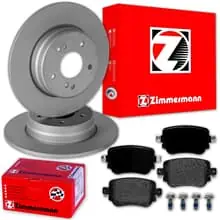 Zimmermann BREMSSCHEIBEN + BELÄGE HINTEN für AUDI A1 LEON 5F OCTAVIA 5E CADDY 4 Preis Gesenkt