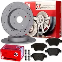 Zimmermann SPORT BREMSSCHEIBEN+BELÄGE HINTEN für VW GOLF 6 AUDI A3 OCTAVIA LEON Solange Der Vorrat Reicht