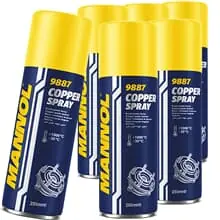 Preiswert 6x 250ml MANNOL 9887 COOPER SPRAY KUPFERSPRAY BREMSENSPRAY BREMSENREPARATUR