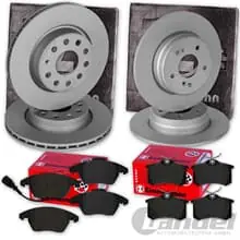 Schnäppchen ZIMMERMANN BREMSSCHEIBEN + BELÄGE VORNE+HINTEN für VW GOLF 5 AUDI A3 LEON YETI