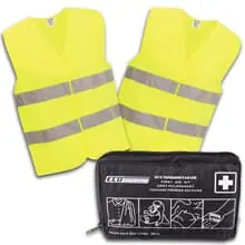 VERBANDTASCHE ROT VERBANDKASTEN ERSTE-HILFE DIN13164 + 2x WARNWESTE GELB Beliebt