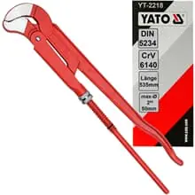 Begrenztes Angebot YATO ROHRZANGE ROHRSCHLÜSSEL WASSERPUMPENZANGE S-Maul-Ø 2" ZOLL 55mm
