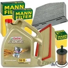 MANN FILTER FILTERSET+CASTROL EDGE LL 5W30 FÜR VW TOURAN 1T GOLF 5 6 1.9 2.0 TDI Preis Gesenkt