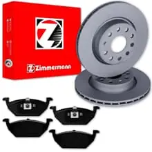 Neuheit ZIMMERMANN BREMSSCHEIBEN + BELÄGE VORNE für VW POLO 6 AUDI A1 SCALA KAMIQ IBIZA