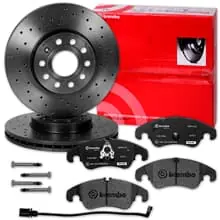 brembo GELOCHTE SPORT-BREMSSCHEIBEN + BELÄGE VORNE für AUDI A4 8K B8 + A5 8T 8F Nur Heute
