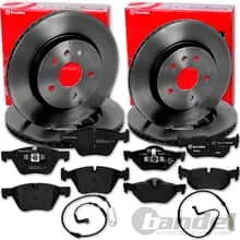 Jetzt Bestellen brembo BREMSSCHEIBEN + BELÄGE VORNE + HINTEN passend für BMW 3er E90 E91 E92 E93