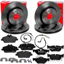 Markenware brembo BREMSSCHEIBEN + BELÄGE VORNE+HINTEN passend für BMW 1er E81 E87 nur 118d