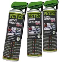 Rabatt 3x PETEC SERVICE-HAFTSCHMIERSPRAY TRANSPARENT 500 ml KFZ SCHMIERMITTEL 71550
