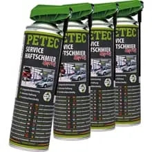4x PETEC SERVICE-HAFTSCHMIERSPRAY TRANSPARENT 500 ml KFZ SCHMIERMITTEL 71550 Bestpreis