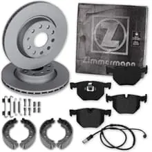 Top-Seller ZIMMERMANN BREMSSCHEIBEN+BELÄGE+BACKEN HINTEN passend für BMW X5 E70 F15 X6 E71