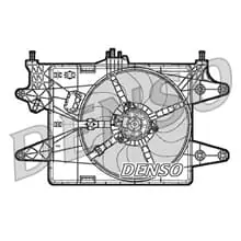 DENSO LÜFTER KÜHLER 383mm 340W passend für FIAT DOBLO Angebot