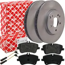 FEBI BREMSSCHEIBEN Ø300mm + BELÄGE + WK VORNE für MERCEDES W203 CLK C209 A209 Abverkauf