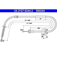 Garantierte Lieferung ATE HANDBREMSSEIL 1435mm passend für 24.3727-0244.2