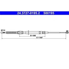 Direktkauf ATE HANDBREMSSEIL 1447mm passend für AUDI A3 SEAT ALTEA LEON SKODA OCTAVIA YETI