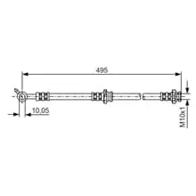 BOSCH BREMSSCHLAUCH HINTERACHSE RECHTS PASSEND FÜR NISSAN X-TRAIL 1 987 476 Nur Für Kurze Zeit
