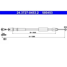 Jetzt Kaufen ATE HANDBREMSSEIL 1285mm passend für MERCEDES-BENZ VIANO VITO 24.3727-0453.2