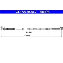 ATE HANDBREMSSEIL 1689mm passend für FIAT GRANDE PUNTO 24.3727-0578.2 Bestpreis
