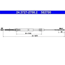 ATE HANDBREMSSEIL 1671mm passend für SEAT INCA VW CADDY 24.3727-2700.2 Zertifiziert
