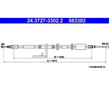 Neue Kollektion ATE HANDBREMSSEIL 1573mm passend für LAND ROVER FREELANDER 24.3727-3302.2