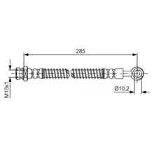 BOSCH BREMSSCHLAUCH VORDERACHSE PASSEND FÜR HYUNDAI I10 1 987 481 645 Markenware