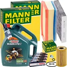 Jetzt Kaufen MANN INSPEKTIONSPAKET+5L CASTROL 10W-40 ÖL passend für RENAULT CLIO IV 0.9