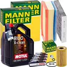 MANN INSPEKTIONSPAKET+5L MOTUL 5W-40 ÖL passend für RENAULT CLIO 4 DACIA 1.2Tce Bestseller